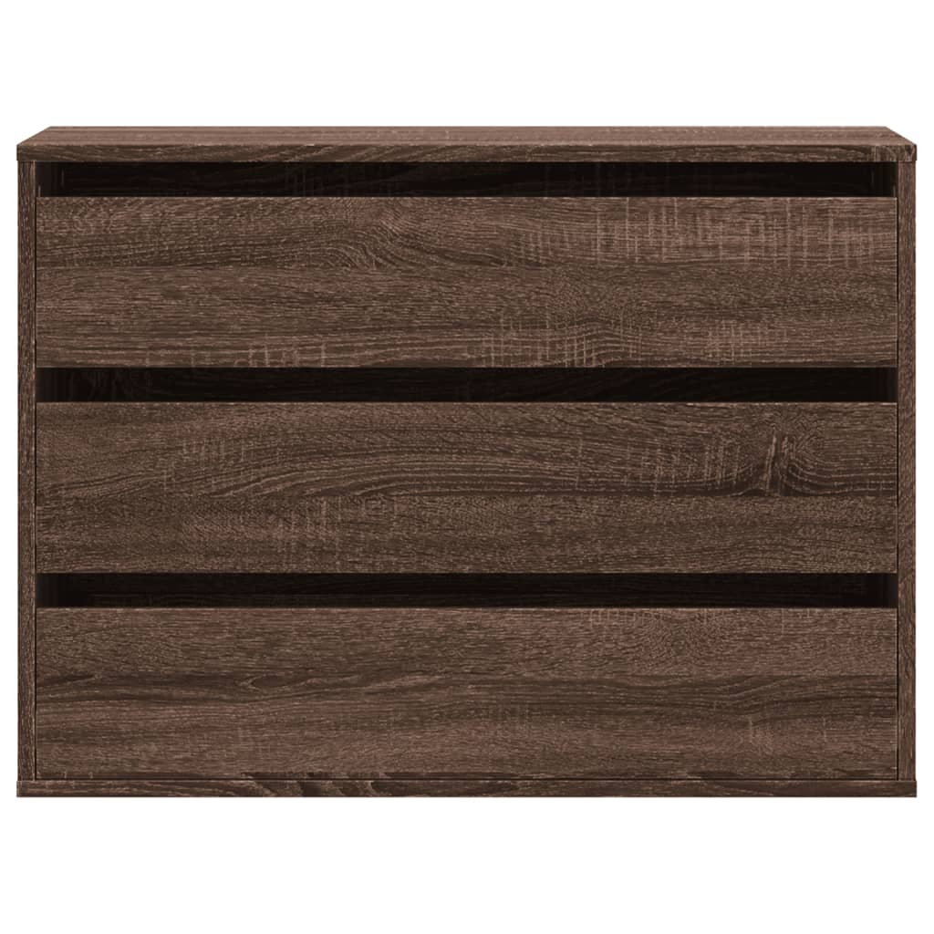 Brown Oak Corner Chest of Drawers, 80x41x58 cm, Engineered Wood
