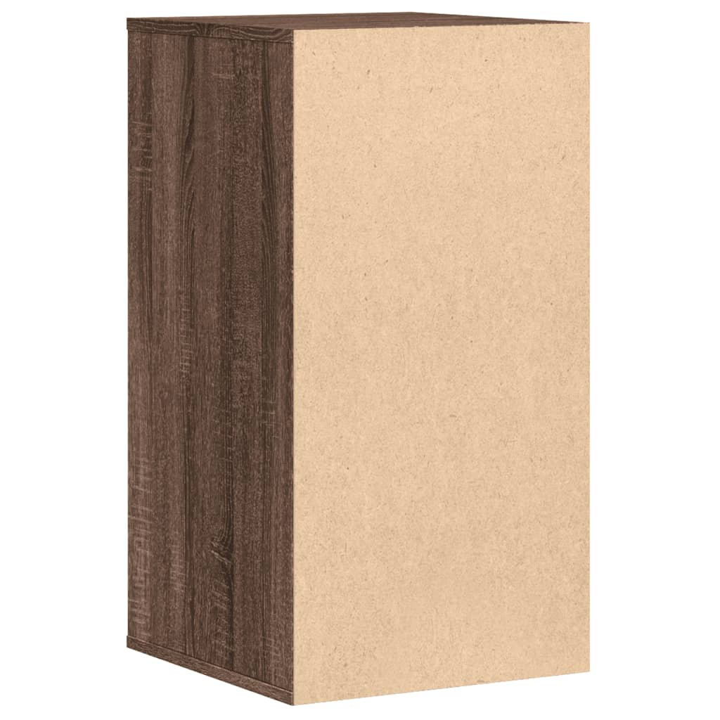 Brown Oak Corner Chest of Drawers - 40x41x76 cm Engineered Wood