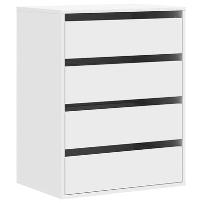 White Corner Chest of Drawers, 60x41x76 cm, Engineered Wood