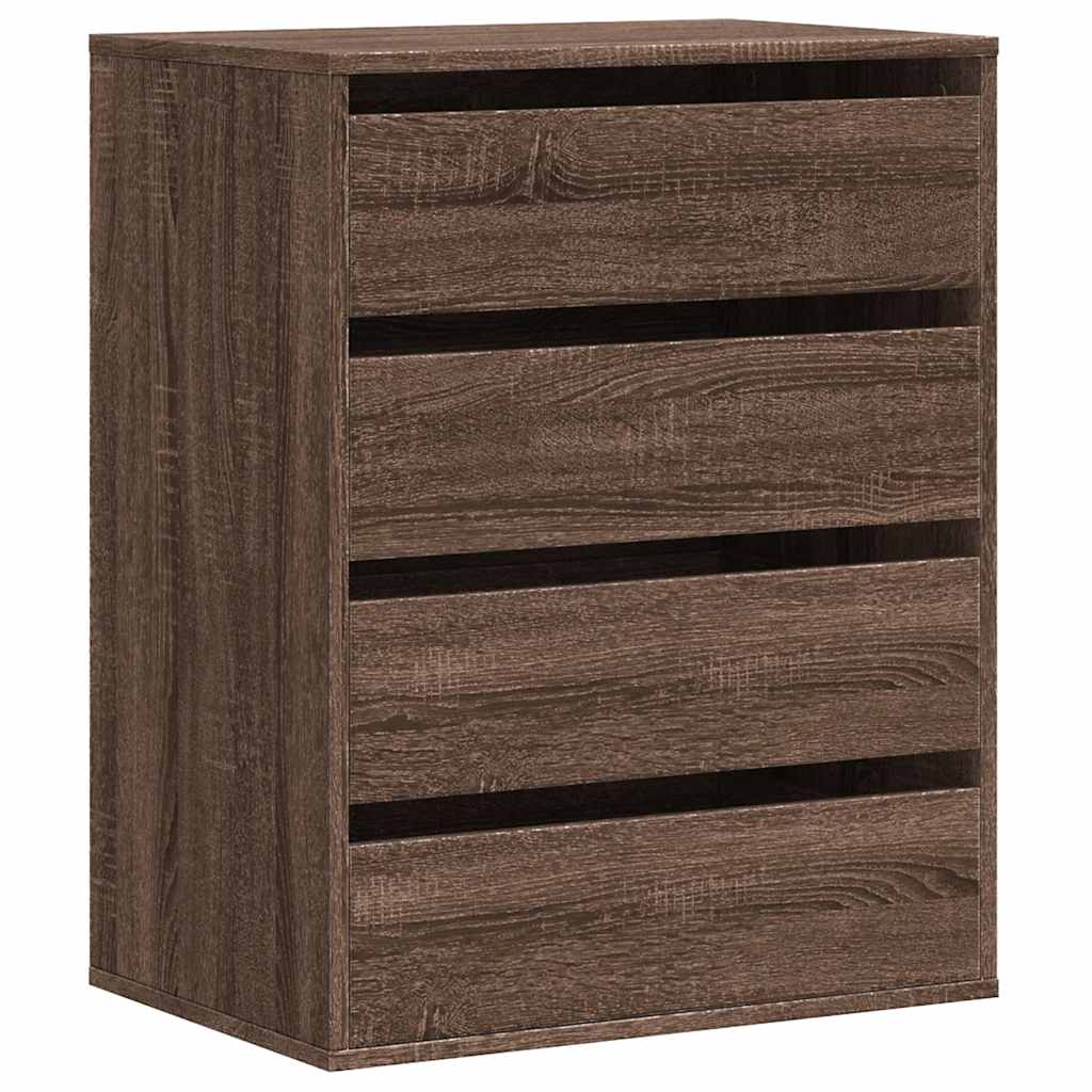 Brown Oak Corner Chest of Drawers - 60x41x76 cm Engineered Wood