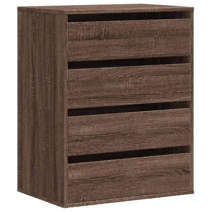 Brown Oak Corner Chest of Drawers - 60x41x76 cm Engineered Wood