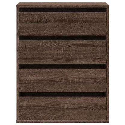 Brown Oak Corner Chest of Drawers - 60x41x76 cm Engineered Wood