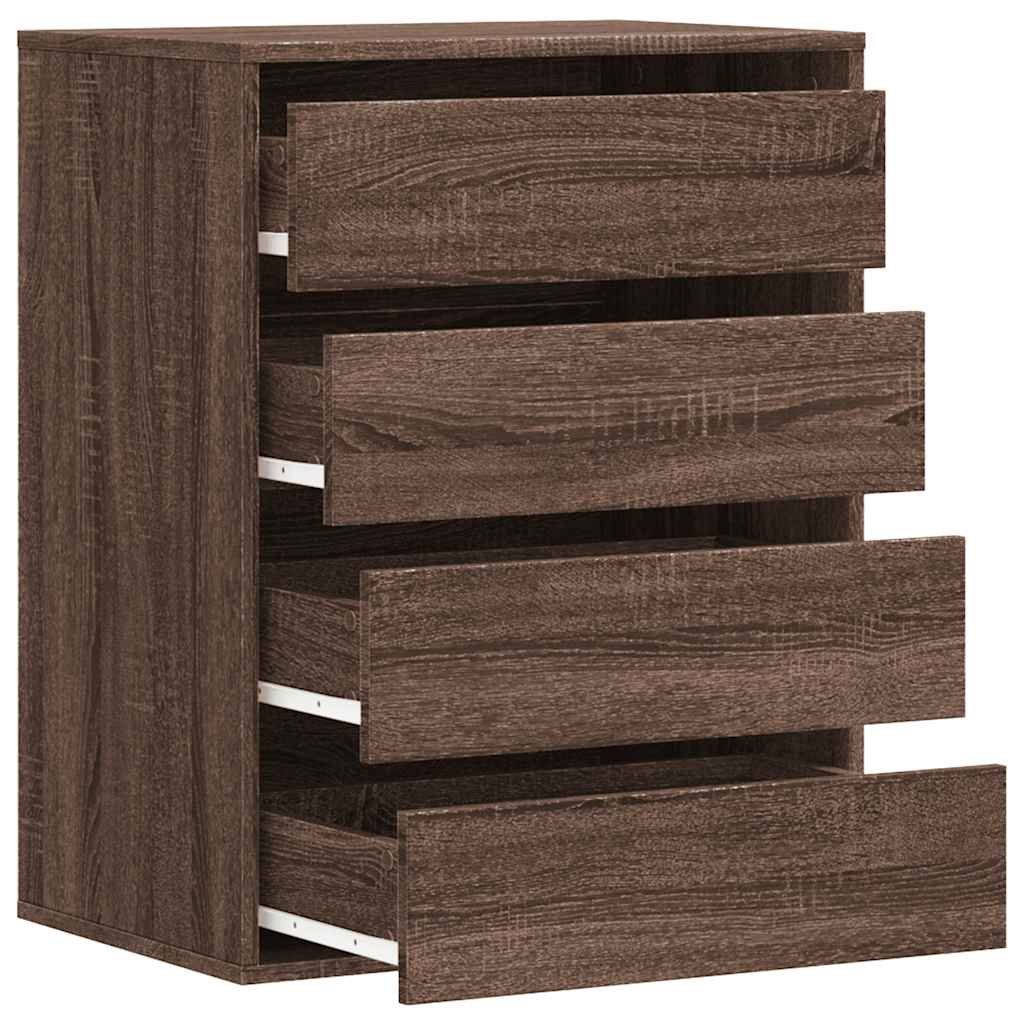 Brown Oak Corner Chest of Drawers - 60x41x76 cm Engineered Wood