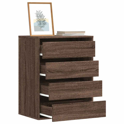 Brown Oak Corner Chest of Drawers - 60x41x76 cm Engineered Wood