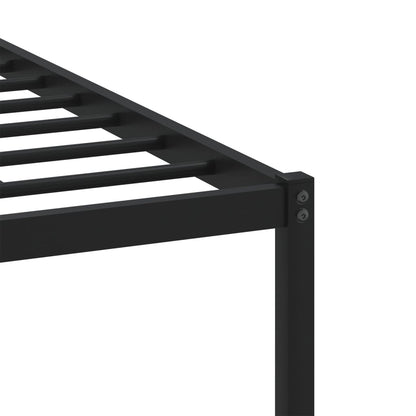 Metal Bed Frame without Mattress Smoked Oak 140x200 cm