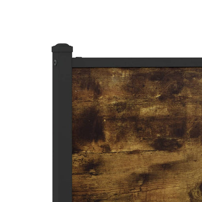 Smoked Oak Metal Bed Frame 193x203 cm - No Mattress Included