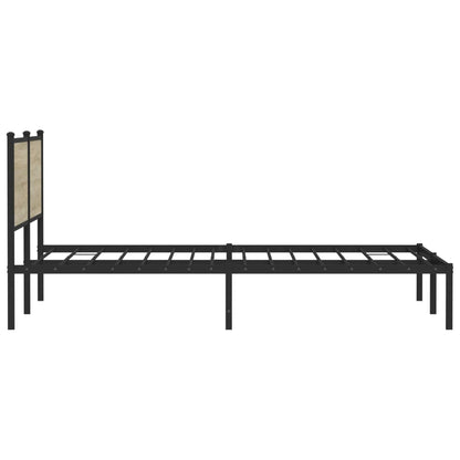 Sonoma Oak Metal Bed Frame Super King 180x200 cm