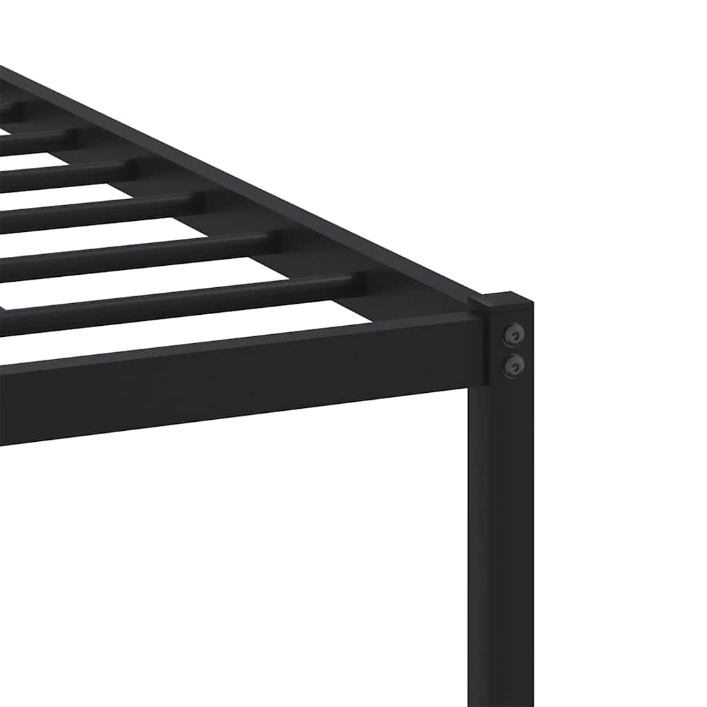 Sonoma Oak Metal Bed Frame 193x203cm - Sturdy and Stylish Design