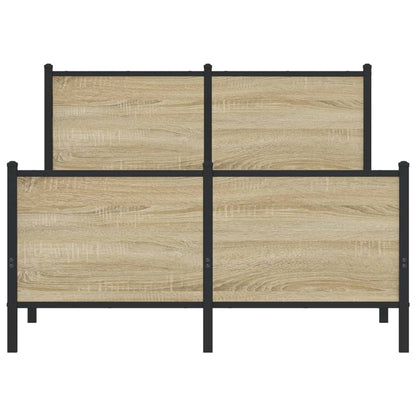 Sonoma Oak Metal Bed Frame - Small Double 120x190 cm