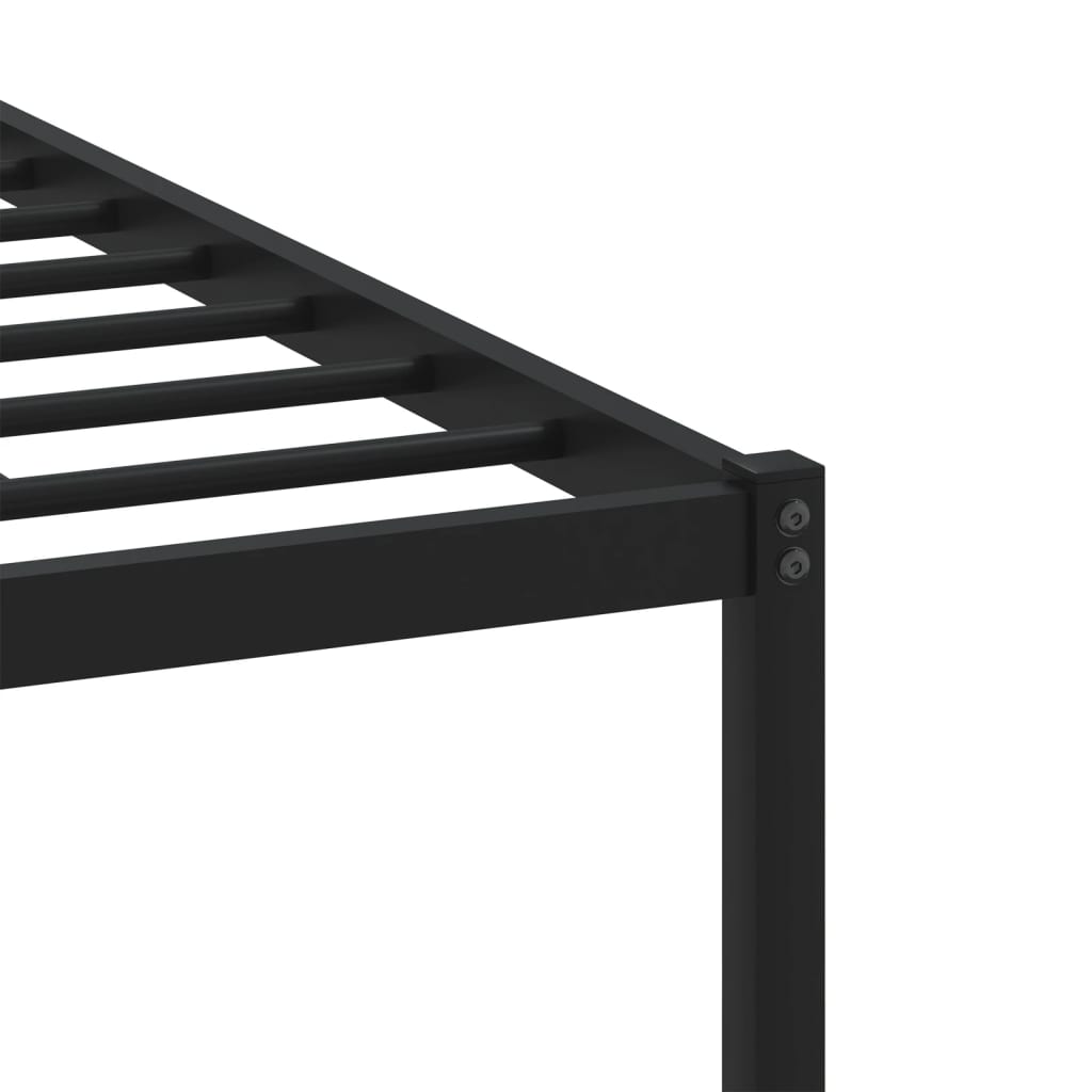 Metal Bed Frame without Mattress Brown Oak 183x213 cm