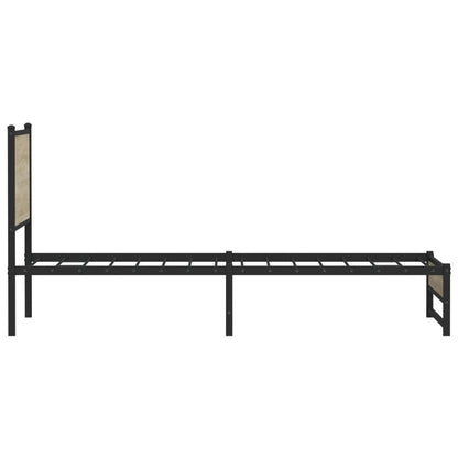 Sonoma Oak Metal Bed Frame 107x203 cm - No Mattress Included