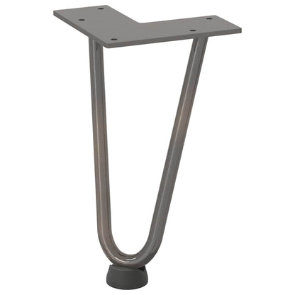 Natural Steel Hairpin Legs 4 pcs - 20cm Solid Steel for Coffee Table