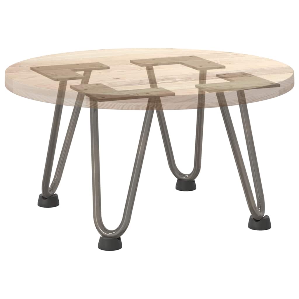 Natural Steel Hairpin Legs 4 pcs - 20cm Solid Steel for Coffee Table