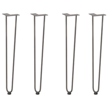 Natural Steel Hairpin Legs for Console Table - 4pcs, 72cm Solid Steel