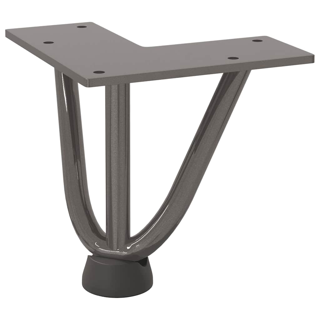 10cm Natural Steel Hairpin Legs, 4pcs for Coffee Table