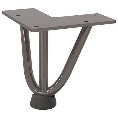 10cm Natural Steel Hairpin Legs, 4pcs for Coffee Table