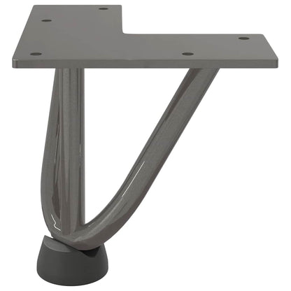 10cm Natural Steel Hairpin Legs, 4pcs for Coffee Table