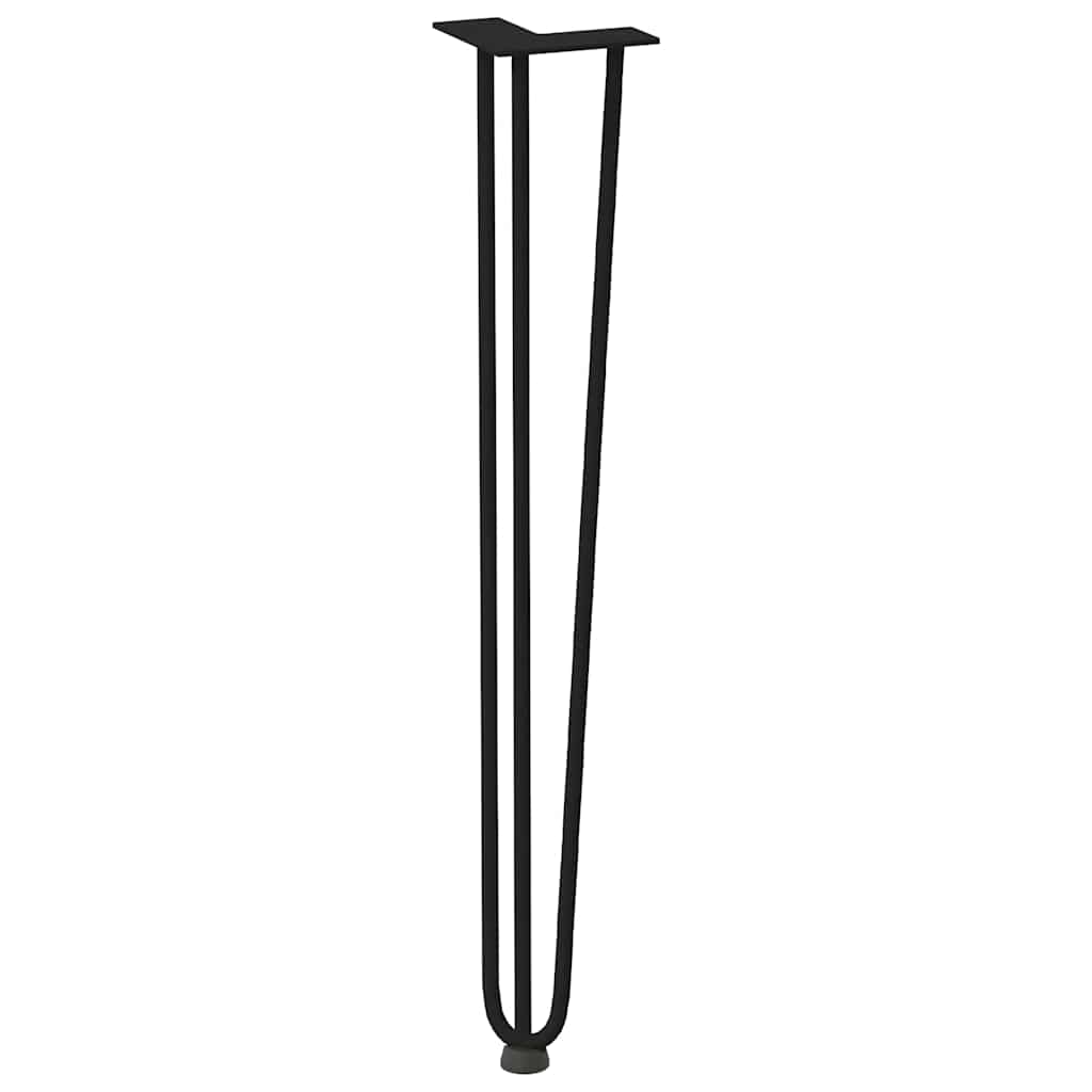 Black Solid Steel Hairpin Legs for Console Table, 72cm - Set of 4