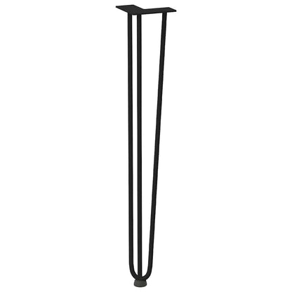Black Solid Steel Hairpin Legs for Console Table, 72cm - Set of 4