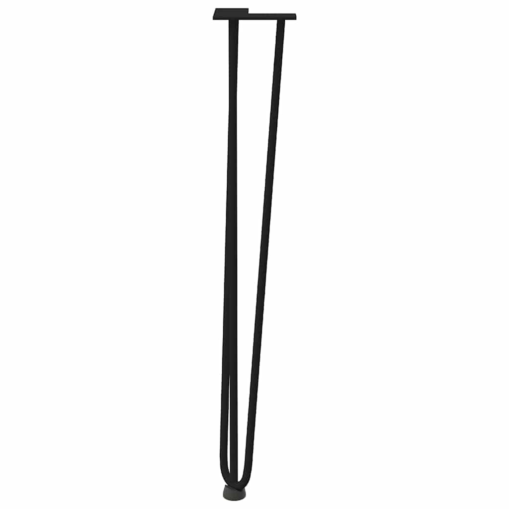 Black Solid Steel Hairpin Legs for Console Table, 72cm - Set of 4