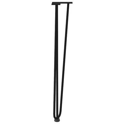 Black Solid Steel Hairpin Legs for Console Table, 72cm - Set of 4