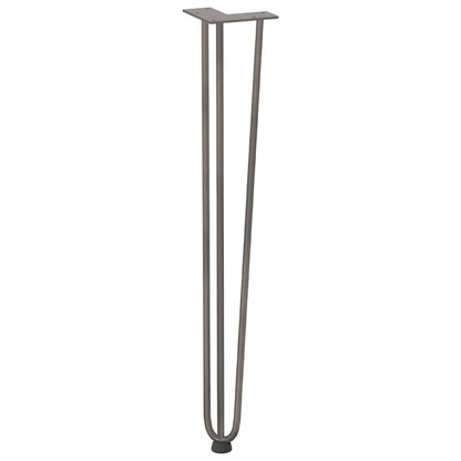 Natural Steel Console Table Hairpin Legs - Set of 4, 72 cm Solid Steel