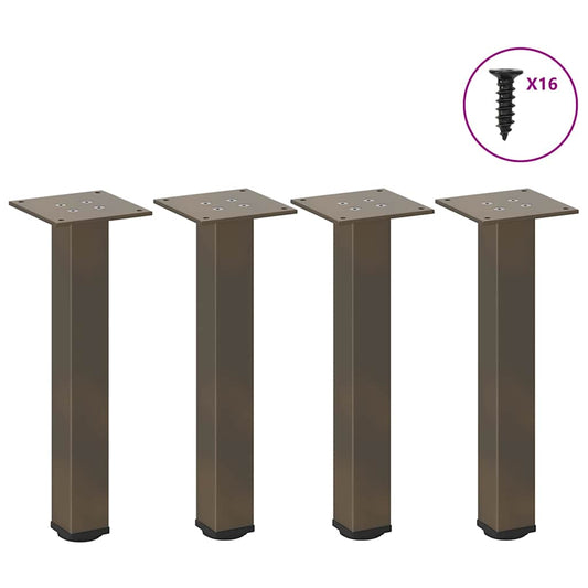 Natural Steel Coffee Table Legs 4 pcs, 30-32 cm Durable Design