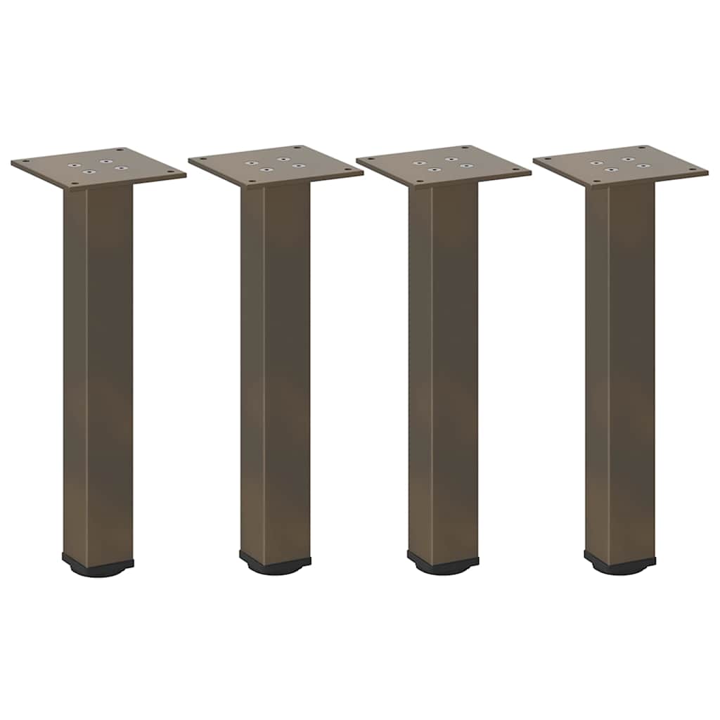 Natural Steel Coffee Table Legs Set of 4 - 42-44 cm Durable Metal