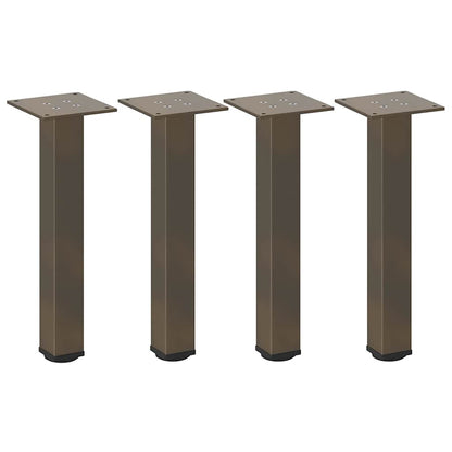 Natural Steel Coffee Table Legs Set of 4 - 42-44 cm Durable Metal