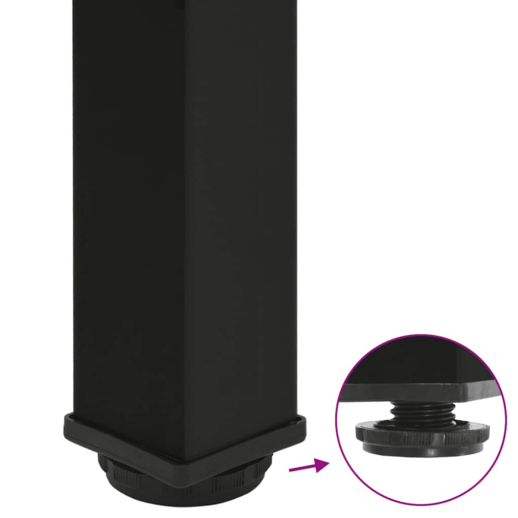 Black Steel Console Table Legs 4pcs, Adjustable 72-74cm