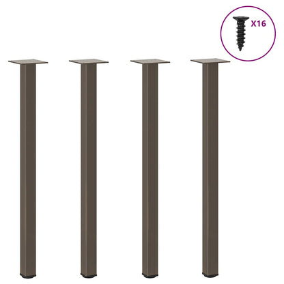 Natural Steel Console Table Legs 4pcs, 72-74cm Durable Support