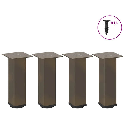 Natural Steel Coffee Table Legs, 4 Pcs, 30-32 cm Durable Design