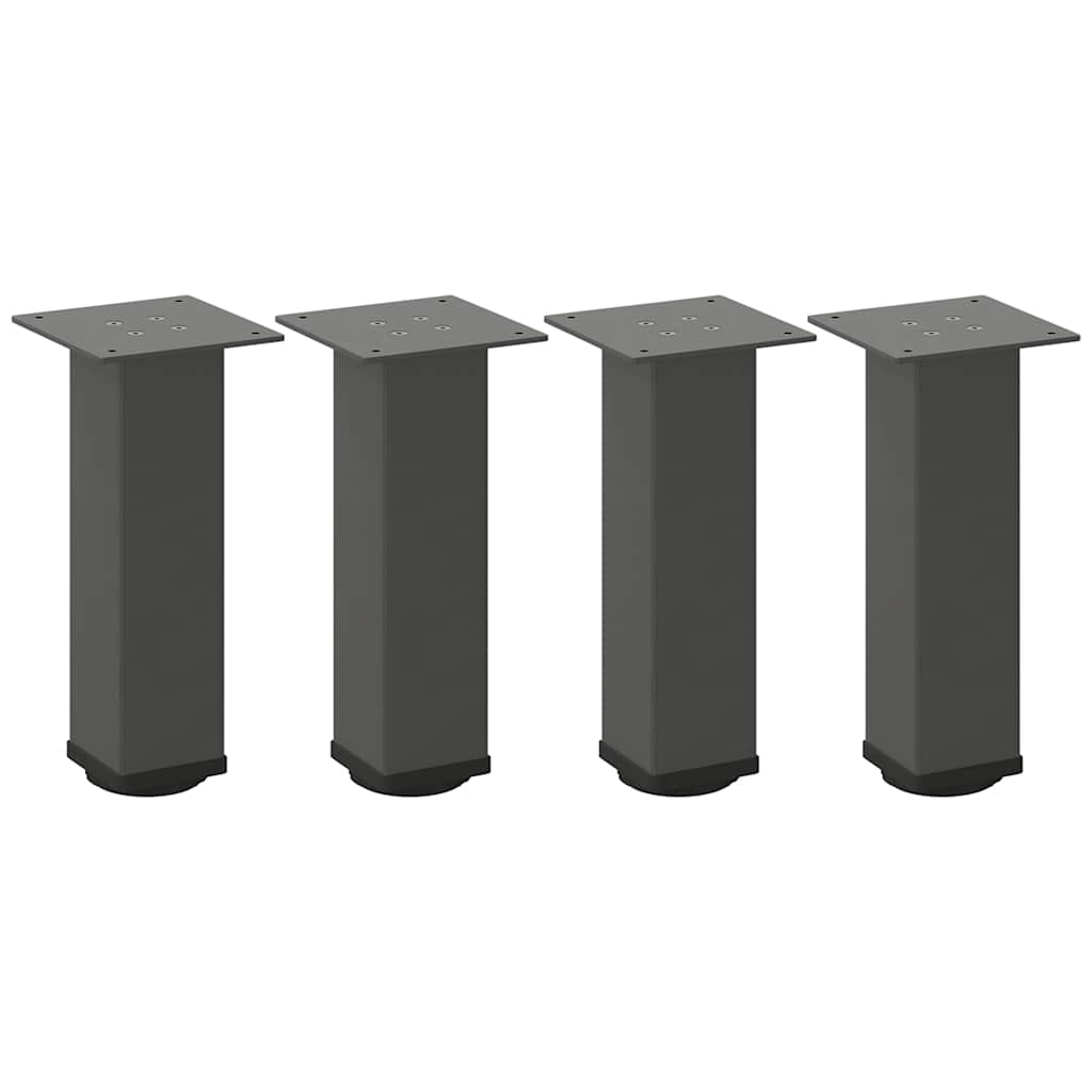 Anthracite Steel Coffee Table Legs, Set of 4, Adjustable 42-44 cm