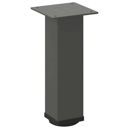 Anthracite Steel Coffee Table Legs, Set of 4, Adjustable 42-44 cm