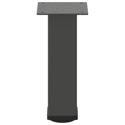 Anthracite Steel Coffee Table Legs, Set of 4, Adjustable 42-44 cm