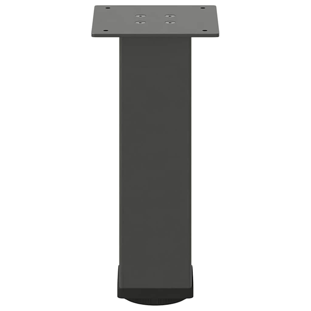 Anthracite Steel Coffee Table Legs, Set of 4, Adjustable 42-44 cm