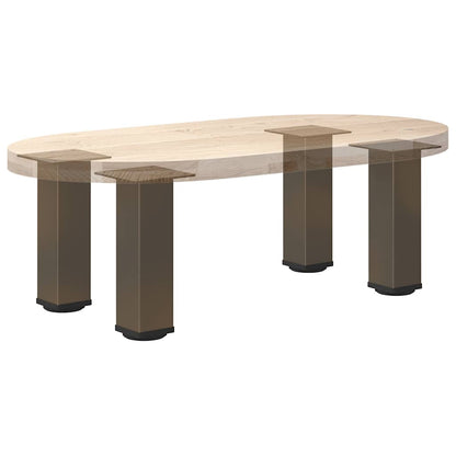 Natural Steel Coffee Table Legs Set - 42-44 cm, 4 pcs