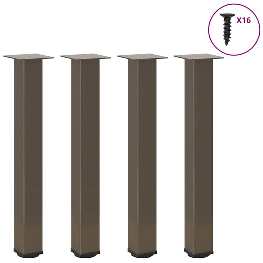 Natural Steel Console Table Legs Set, 4 pcs, 72-74 cm