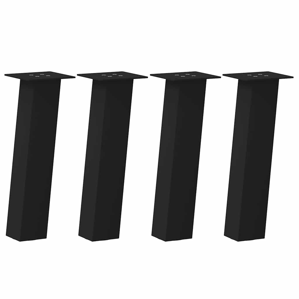 Black Steel Coffee Table Legs - Set of 4, 30 cm Durable Design