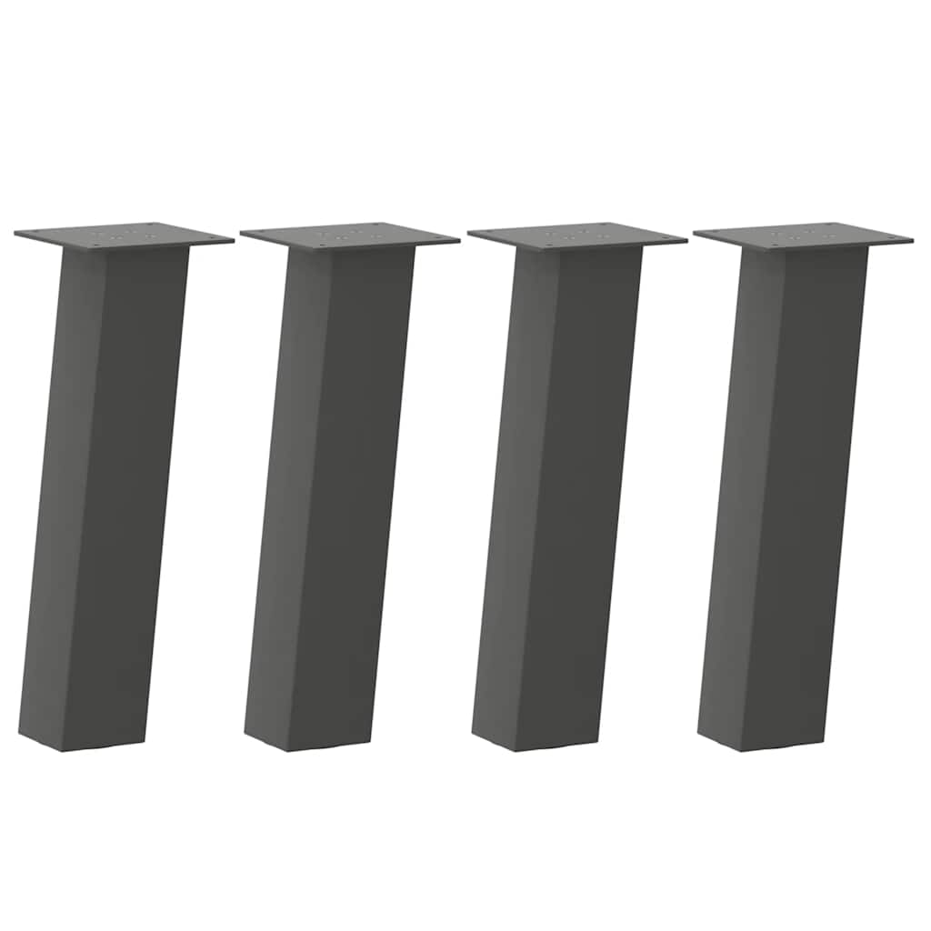 Anthracite Steel Coffee Table Legs, Set of 4, 42 cm Height