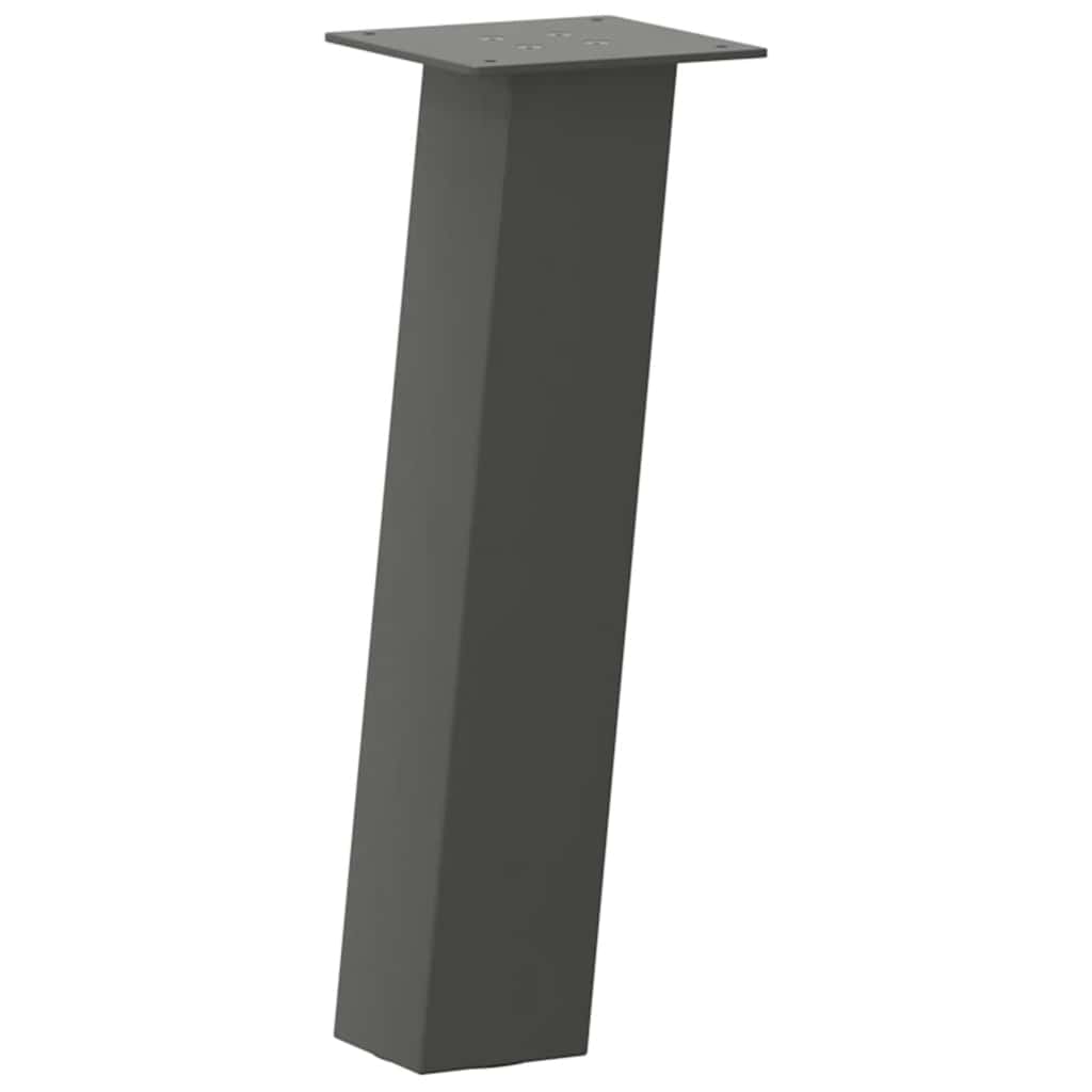 Anthracite Steel Coffee Table Legs, Set of 4, 42 cm Height