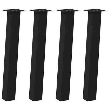 Black Steel Console Table Legs, Set of 4, 72 cm