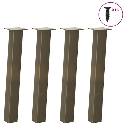 Natural Steel Console Table Legs 72 cm - Set of 4