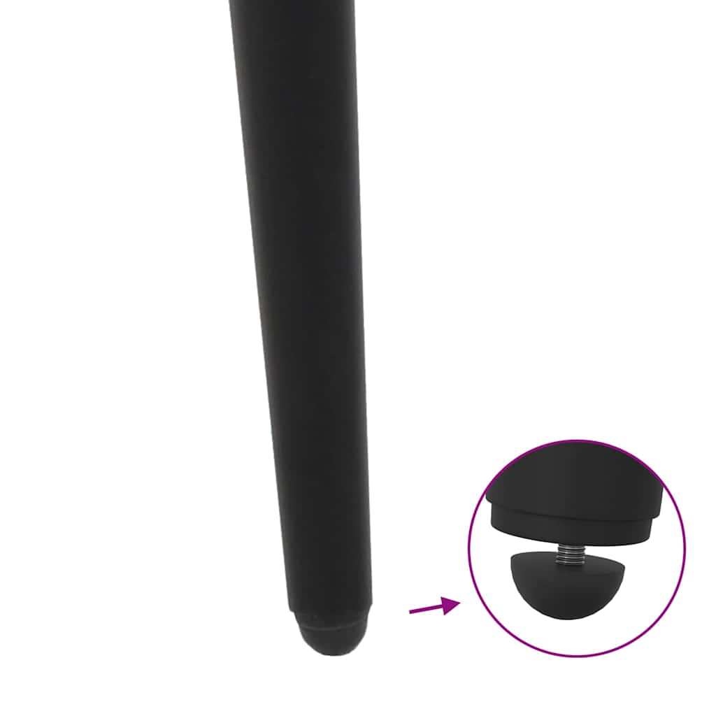 Black Steel Conical Console Table Legs 72-73cm, Set of 4