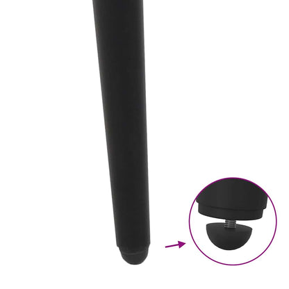 Black Steel Conical Console Table Legs 72-73cm, Set of 4