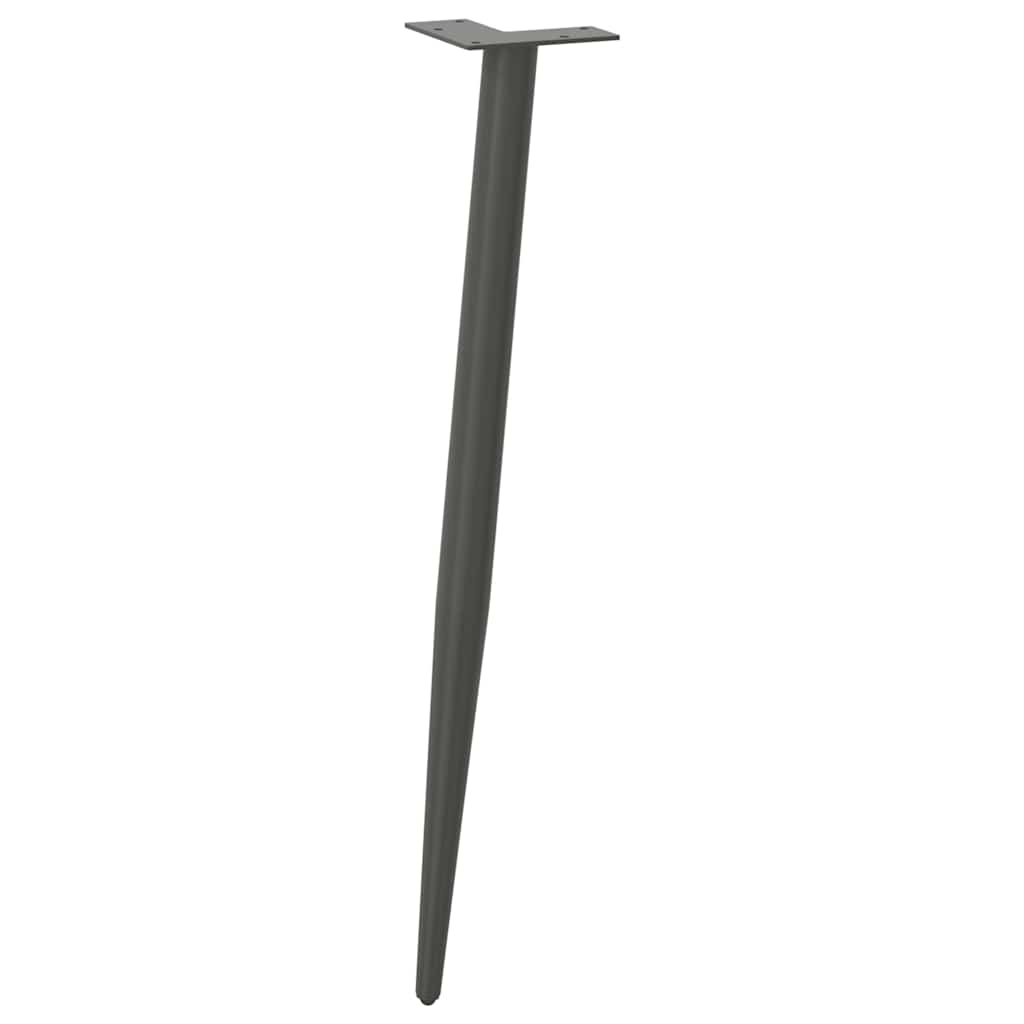 Anthracite Steel Conical Console Table Legs 4Pcs 72-73cm