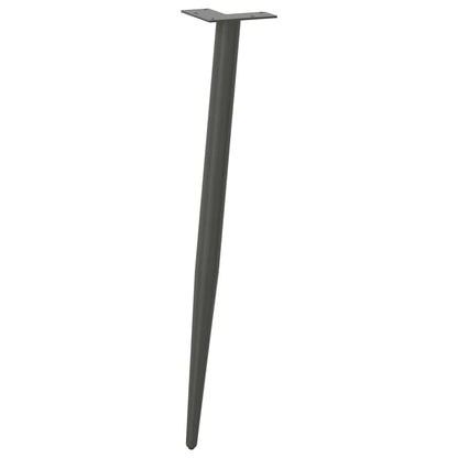 Anthracite Steel Conical Console Table Legs 4Pcs 72-73cm