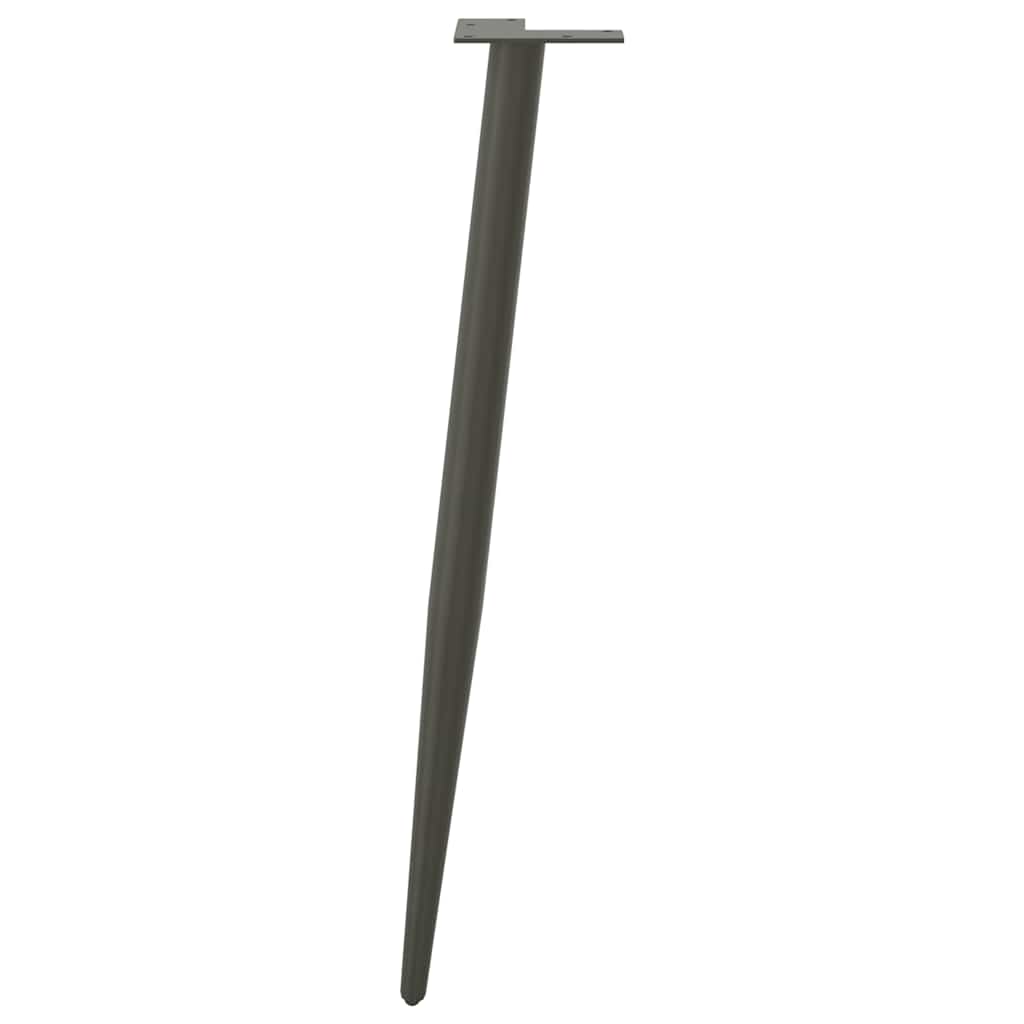 Anthracite Steel Conical Console Table Legs 4Pcs 72-73cm