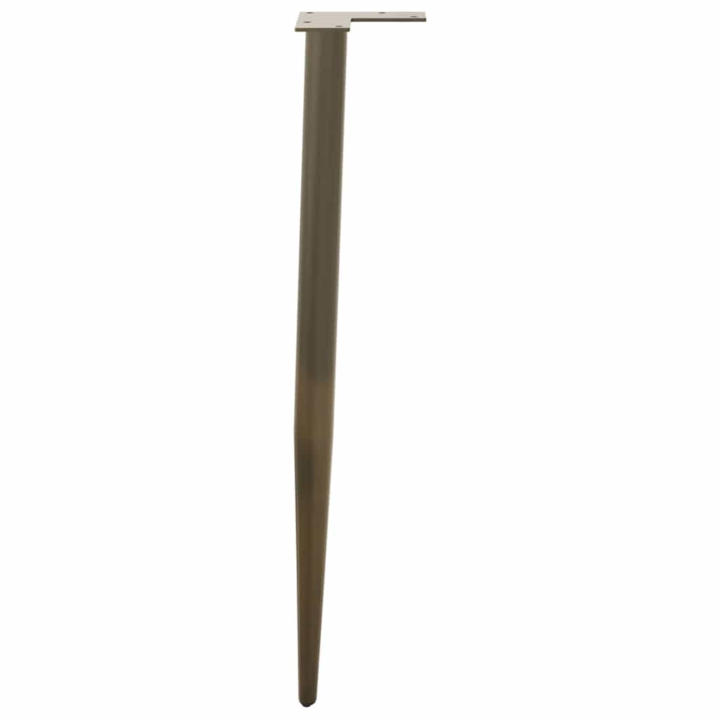 Conical Console Table Legs, Natural Steel, 4 pcs, 72-73 cm