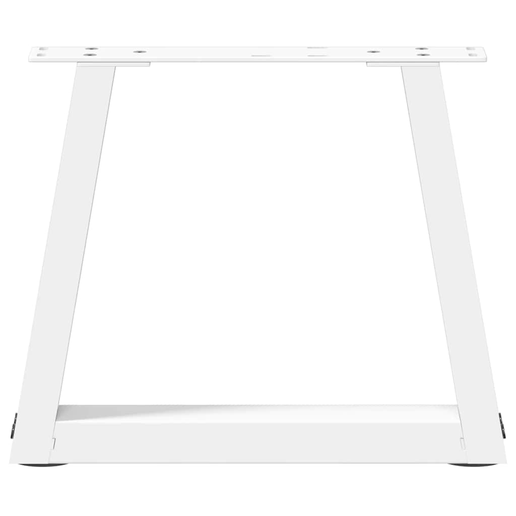 White V-Shape Steel Coffee Table Legs 2 pcs, Adjustable 30-31.3 cm